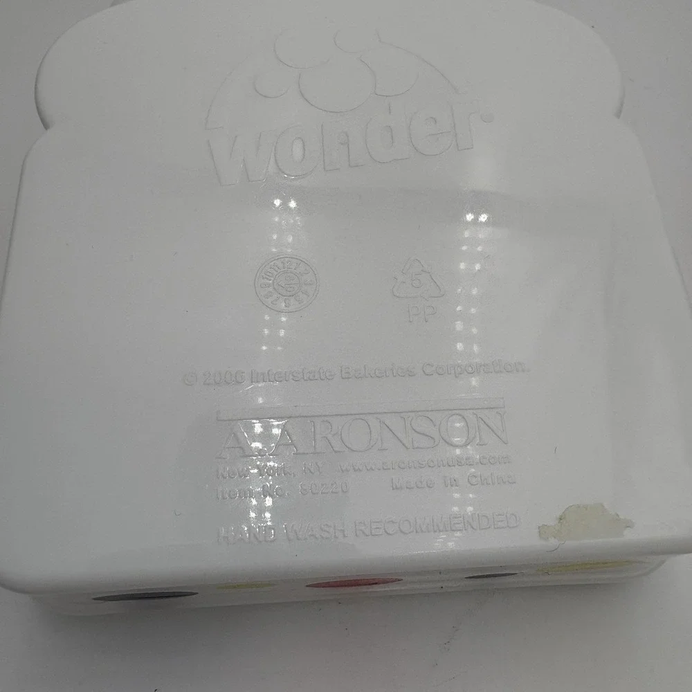 Vintage Wonder‎ Bread Sandwich Containers Set Of 2 Clean
